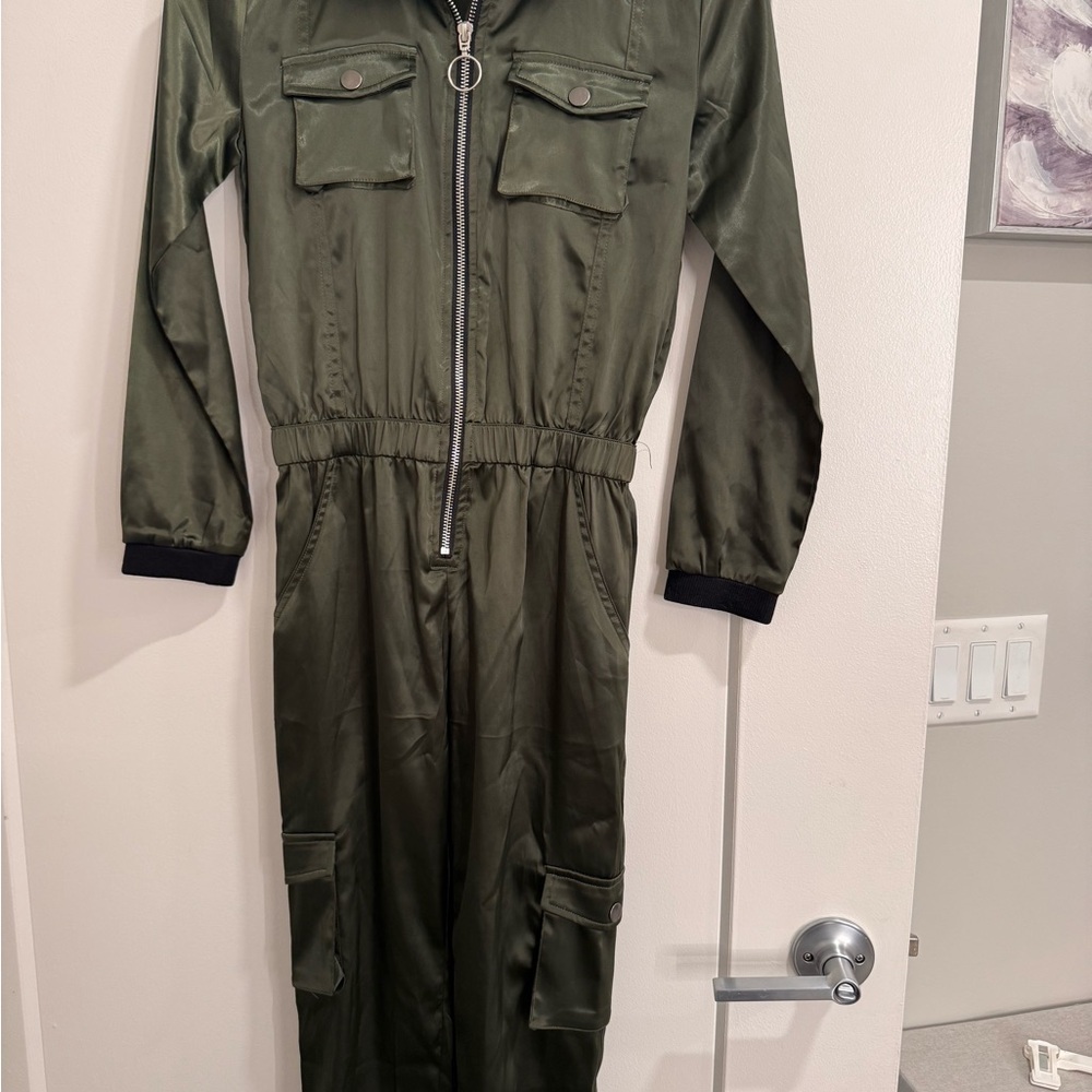MIA New York Olive Green Jumpsuit with Zipper